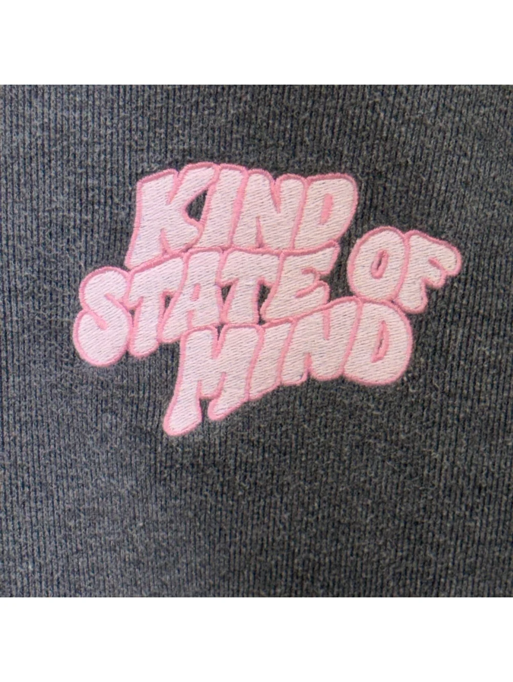 Old Navy Girls XL 14-16 Kind State of Mind Gray Waffle Knit Sweatshirt